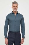 Сорочка Armani Exchange чоловіча slim класичний комір колір блакитний