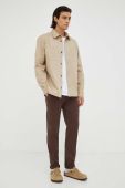 Сорочка Les Deux чоловіча колір бежевий regular класичний комір