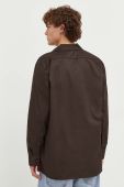 Сорочка Dickies чоловіча колір коричневий regular класичний комір