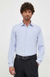 Сорочка Liu Jo чоловіча slim класичний комір колір блакитний (3625220)