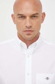 Бавовняна сорочка Gant чоловіча колір білий regular комір button-down