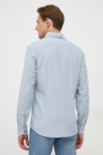 Бавовняна сорочка United Colors of Benetton чоловіча regular класичний комір колір блакитний (3656772)