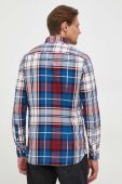 Бавовняна сорочка Tommy Hilfiger чоловіча slim комір button-down колір блакитний (3553879)
