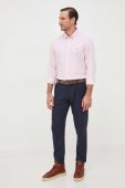 Бавовняна сорочка Tommy Hilfiger чоловіча колір рожевий regular комір button-down (3585567)