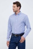 Бавовняна сорочка Tommy Hilfiger чоловіча regular комір button-down колір блакитний (3533288)