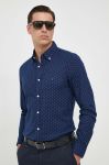 Сорочка Tommy Hilfiger чоловіча колір синій slim комір button-down (3434097)