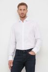 Сорочка BOSS чоловіча колір білий slim з італійським коміром (3511762)
