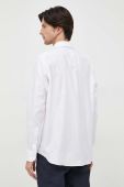 Бавовняна сорочка BOSS чоловіча колір білий regular з італійським коміром