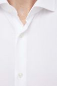 Бавовняна сорочка BOSS чоловіча колір білий regular з італійським коміром