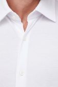 Бавовняна сорочка BOSS чоловіча колір білий regular класичний комір (3485754)