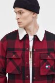 Куртка Tommy Jeans чоловіча колір бордовий перехідна