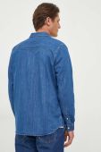 Джинсова сорочка Lacoste чоловіча regular класичний комір колір блакитний