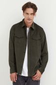 Бавовняна сорочка Tiger Of Sweden чоловіча колір зелений regular класичний комір