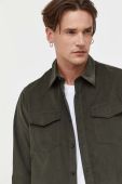 Бавовняна сорочка Tiger Of Sweden чоловіча колір зелений regular класичний комір