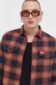 Бавовняна сорочка Superdry чоловіча колір помаранчевий regular класичний комір