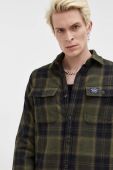 Куртка з домішкою вовни Superdry колір зелений перехідна