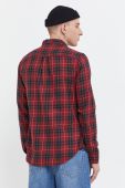 Бавовняна сорочка Superdry чоловіча колір червоний regular комір button-down
