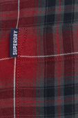 Бавовняна сорочка Superdry чоловіча колір червоний regular комір button-down