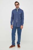 Бавовняна сорочка Polo Ralph Lauren чоловіча колір синій regular комір button-down (3590981)