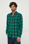 Бавовняна сорочка Polo Ralph Lauren чоловіча колір зелений regular комір button-down (3523514)