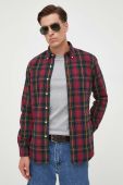 Бавовняна сорочка Polo Ralph Lauren чоловіча колір червоний regular комір button-down (3429294)