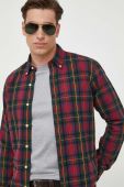 Бавовняна сорочка Polo Ralph Lauren чоловіча колір червоний regular комір button-down (3429294)