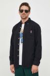 Бавовняна сорочка Polo Ralph Lauren чоловіча колір чорний regular комір button-down (3590986)
