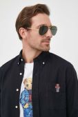 Бавовняна сорочка Polo Ralph Lauren чоловіча колір чорний regular комір button-down (3590986)
