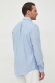 Бавовняна сорочка Polo Ralph Lauren чоловіча regular комір button-down колір блакитний (3650629)