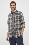 Бавовняна сорочка Barbour чоловіча колір зелений slim комір button-down (3496683)