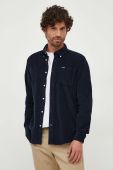 Бавовняна сорочка Barbour чоловіча колір синій regular комір button-down