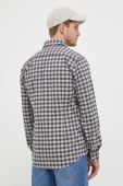 Сорочка Barbour чоловіча колір сірий regular класичний комір