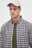 Сорочка Barbour чоловіча колір сірий regular класичний комір