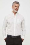 Бавовняна сорочка Gant чоловіча колір бежевий regular комір button-down (3621643)