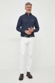 Бавовняна сорочка Gant чоловіча колір синій regular комір button-down (3621649)