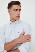 Бавовняна сорочка Gant чоловіча regular комір button-down колір блакитний (3609573)