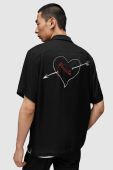 Сорочка AllSaints VENDETTA чоловіча колір чорний regular