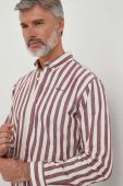 Бавовняна сорочка Pepe Jeans Crivitz чоловіча колір бордовий regular комір button-down