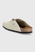 Замшеві шльопанці Birkenstock Boston Corduroy жіночі колір сірий 1025270