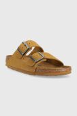 Замшеві шльопанці Birkenstock Arizona жіночі колір коричневий 1026097
