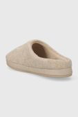 Тапочки Tommy Hilfiger TH EMBLEM FELT SLIPPER колір бежевий FW0FW07433