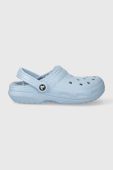 Шльопанці Crocs Classic Lined Clog жіночі  203591 колір блакитний