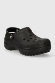 Шльопанці Crocs Classic Platform Lined Clog жіночі колір чорний на платформі 207938