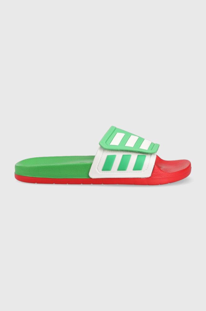 Шльопанці adidas колір зелений