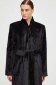 Пальто Bruuns Bazaar жіноче колір чорний перехідне