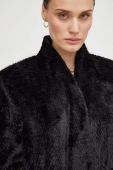 Пальто Bruuns Bazaar жіноче колір чорний перехідне