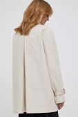 Пальто Tommy Hilfiger жіночий колір бежевий перехідний двобортний