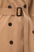 Тренч BOSS жіночий колір бежевий перехідний двобортний