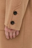 Вовняне пальто BOSS колір бежевий перехідний oversize