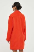 Пальто з домішкою вовни BOSS колір помаранчевий перехідний oversize